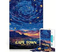 Rompecabezas de 1000 Piezas para Adolescentes Ciudad del Cabo Sudáfrica Cielo Nocturno Ajuste Juego Concentración Diversión Juego Ocio Diversión Arte de Pared navideño (50x75cm)