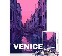 Rompecabezas de 1000 Piezas para Adolescentes Ciudad estética de Venecia Juguete Educativo Regalo Divertido Juegos Familiares Actividades Divertidas en casa tamaño 50x75cm