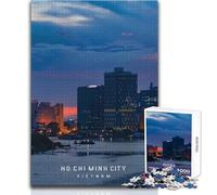 Rompecabezas de 1000 Piezas para Adolescentes, Ciudad Ho Chi Minh, Juego Educativo Familiar, Mejora la Memoria, Regalos de cumpleaños, tamaño 38x26cm