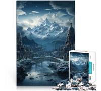 Rompecabezas de 1000 Piezas para Adolescentes Ciudadela de Escarcha Encantada Juegos educativos Trato como Regalo para Toda la Familia 52x38cm