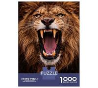 Rompecabezas De 1000 Piezas para Adolescentes Close-up of A Roaring Lion Rompecabezas para Adultos Juguetes De Bricolaje Decoración del Hogar Juego Desafiante Regalos 70x50cm/1000pcs