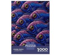 Rompecabezas De 1000 Piezas para Adolescentes Close-up of Purple and Blue Fish Rompecabezas para Adultos Juegos Divertidos Desafío Difícil para Cumpleaños, Navidad 52x38cm/1000pcs