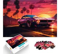 Rompecabezas de 1000 Piezas para Adolescentes Coche Antiguo Juguete Educativo para aliviar el estrés Regalos de Amigo Secreto 52x38cm