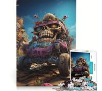 Rompecabezas de 1000 Piezas para Adolescentes: Coche Monstruo distópico V, Juegos relajantes, desafiantes de completar, cumpleaños 38x26cm