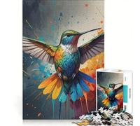 Rompecabezas de 1000 Piezas para Adolescentes: Colibrí en Vuelo, Juegos educativos, decoración de Pared, para Fortalecer el Amor Entre Parejas 50x75cm