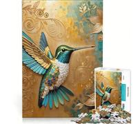 Rompecabezas de 1000 Piezas para Adolescentes: Colibrí en Vuelo, Juegos educativos, decoración de Pared, para Fortalecer el Amor Entre Parejas 38x52cm