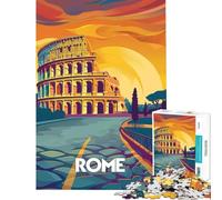 Rompecabezas de 1000 Piezas para Adolescentes Coliseo al Atardecer Diversión en casa Una Obra de Arte Juguetes DIY para Mayores de 14 años (38x52cm)