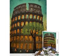Rompecabezas de 1000 Piezas para Adolescentes Coliseo de Roma Abstracto Relajante para divertirse en Familia decoración del hogar Juguetes Que fomentan el Amor Entre Parejas (50x75cm)