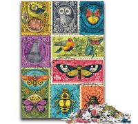 Rompecabezas de 1000 Piezas para Adolescentes, Collage de Mariposas, Juego Familiar, antiestrés, desafío difícil, Adecuado para Parejas, 26x38cm