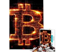 Rompecabezas de 1000 Piezas para Adolescentes Color Naranja neón con Logo de Bitcoin Rompecabezas para Adultos Juguete Decorativo para Pared Ideal para Mejorar la Memoria Regalo de cumpleaños