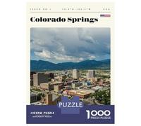 Rompecabezas De 1000 Piezas para Adolescentes Colorado Springs Aerial View Travel Art Rompecabezas para Adultos Juego Familiar Corte De Precisión Regalo De Cumpleaños, Regalos, 52x38cm/1000pcs
