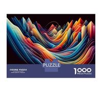 Rompecabezas De 1000 Piezas para Adolescentes Colorful Abstract Landscape Art Rompecabezas para Adolescentes Juego De Ingenio Mejora La Memoria Diversión En Casa Actividades, 52x38cm/1000pcs