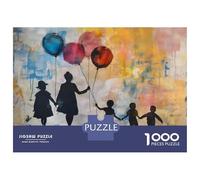 Rompecabezas De 1000 Piezas para Adolescentes Colorful Balloons Joyful Children's Artwork Rompecabezas para Adultos Juego Práctico Decoración Gran Regalo para Jugar 52x38cm/1000pcs