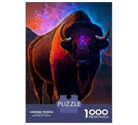 Rompecabezas De 1000 Piezas para Adolescentes Colorful Bison Rompecabezas para Adultos Juego Familiar Difícil Difícil Cumpleaños Y Navidad 38x26cm/1000pcs