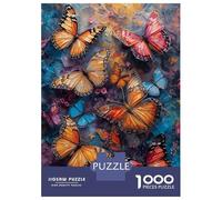 Rompecabezas De 1000 Piezas para Adolescentes Colorful Butterflies Painting Rompecabezas para Adultos Juego Práctico Decoración De Pared Oferta como Regalos para Toda La Familia 70x50cm/1000pcs