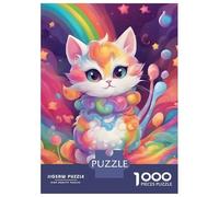 Rompecabezas De 1000 Piezas para Adolescentes Colorful Cute Little Cat Rompecabezas para Adultos Juegos Familiares Regalos para Mujeres Cumpleaños 70x50cm/1000pcs