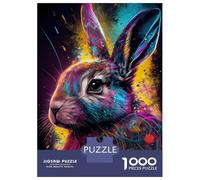 Rompecabezas De 1000 Piezas para Adolescentes Colorful Cute Rabbit Rompecabezas para Adultos Juegos Familiares Vacaciones En Casa Matar El Tiempo Difícil Y Desafiante 38x26cm/1000pcs