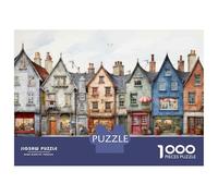 Rompecabezas De 1000 Piezas para Adolescentes Colorful European Townhouses Rompecabezas para Adolescentes Juguetes Antiestrés Difícil Gran Regalo para Jugar 38x26cm/1000pcs