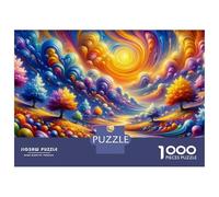 Rompecabezas De 1000 Piezas para Adolescentes Colorful Fantasy Landscape-1 Rompecabezas para Adultos Juego Práctico Montaje De Patrones Diversión En Casa Actividades, 52x38cm/1000pcs