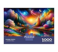 Rompecabezas De 1000 Piezas para Adolescentes Colorful Fantasy Landscape-3 Rompecabezas para Adultos Juego Familiar Desafío Difícil Interacción Entre Padres E Hijos 70x50cm/1000pcs