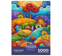 Rompecabezas De 1000 Piezas Para Adolescentes Colorful Fantasy Landscape Art Print-1 Rompecabezas Para Adultos Juguete Decoración De Pared Decoración Perfecta Regalos Y Cumpleaños Únicos 52x38cm/1000p