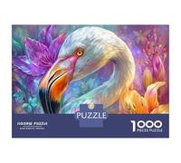 Rompecabezas De 1000 Piezas para Adolescentes Colorful Flamingo Art Print Rompecabezas para Adolescentes Juego De Ingenio Una Obra De Arte Diversión En Casa Actividades, 52x38cm/1000pcs