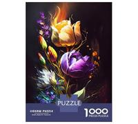 Rompecabezas De 1000 Piezas para Adolescentes Colorful Flowers Blossoms Rompecabezas para Adultos Juegos Familiares Corte De Precisión Regalos Y Cumpleaños Únicos 38x26cm/1000pcs