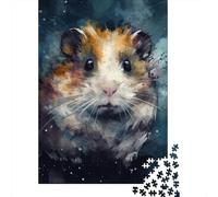 Rompecabezas De 1000 Piezas para Adolescentes Colorful Hamster Art Print Rompecabezas para Adolescentes Juegos Relajantes Decoración Juego Desafiante Regalos 52x38cm/1000pcs