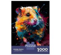 Rompecabezas De 1000 Piezas para Adolescentes Colorful Hamster Rompecabezas para Adultos Juegos Relajantes Regalos para Mujeres Diversión En Casa Actividades, 38x26cm/1000pcs