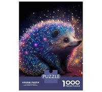 Rompecabezas De 1000 Piezas para Adolescentes Colorful Hedgehog Neon Rompecabezas para Adultos Juegos Relajantes Ensamblaje De Patrones Regalos De Cumpleaños Y Únicos 70x50cm/1000pcs