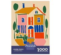 Rompecabezas De 1000 Piezas para Adolescentes Colorful House Illustration La Dolce Casa Rompecabezas para Adolescentes Juego Familiar Mejora La Memoria Cumpleaños Y Navidad 70x50cm/1