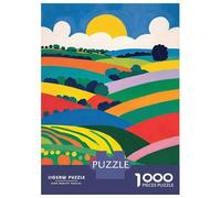 Rompecabezas De 1000 Piezas para Adolescentes Colorful Iowa Retro Art Rompecabezas para Adultos Juguetes Antiestrés Decoración del Hogar Gran Regalo para Jugar 52x38cm/1000pcs
