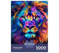 Rompecabezas De 1000 Piezas para Adolescentes Colorful Lion Wall Art Print-2 Rompecabezas para Adultos Juegos De Relajación Regalos De Cumpleaños para Amigos Y Familiares 38x26cm/1000pcs
