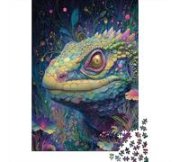 Rompecabezas De 1000 Piezas para Adolescentes Colorful Lizard Fantasy Art Rompecabezas Juegos Divertidos Desafío Difícil Cumpleaños Y Navidad 38x26cm/1000pcs