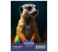 Rompecabezas De 1000 Piezas para Adolescentes Colorful Meerkat Rompecabezas para Adultos Juego De Ingenio Una Obra De Arte Gran Regalo para Jugar 38x26cm/1000pcs