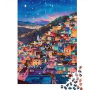 Rompecabezas De 1000 Piezas para Adolescentes Colorful Night Cityscape Rompecabezas para Adultos Juegos Relajantes Que Mejoran La Memoria Regalos para Reducir El Estrés 70x50cm/1000pcs