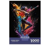 Rompecabezas De 1000 Piezas para Adolescentes Colorful Paint Splash Dance Rompecabezas para Adultos Juguetes DIY Pero Divertidos Y Humorísticos Cumpleaños 52x38cm/1000pcs