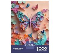 Rompecabezas De 1000 Piezas para Adolescentes Colorful Paper Butterflies Decorations Rompecabezas para Adultos Juego Familiar Pero Divertido Y Humorístico Desafío Educativo 70x50cm/1000pcs