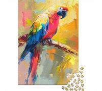 Rompecabezas De 1000 Piezas para Adolescentes Colorful Parrot Art Print-4 Rompecabezas para Adultos Juegos Divertidos Decoración Cumpleaños, Navidad 70x50cm/1000pcs