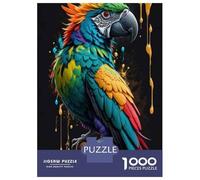 Rompecabezas De 1000 Piezas para Adolescentes Colorful Parrot Art Print Rompecabezas para Adultos Juguete Decoración De Pared Decoración Difícil Y Desafiante 52x38cm/1000pcs