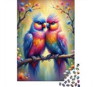 Rompecabezas De 1000 Piezas para Adolescentes Colorful Parrots in Fantasy Forest Rompecabezas para Adolescentes Juego Práctico para Mejorar La Memoria Regalos Y Cumpleaños Únicos 70x50cm/1000pcs