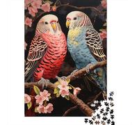 Rompecabezas De 1000 Piezas para Adolescentes Colorful Parrots on Branch-2 Rompecabezas para Adultos Juego Práctico Montaje De Patrones Diversión En Casa Actividades, 70x50cm/1000pcs