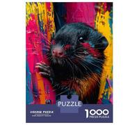 Rompecabezas De 1000 Piezas para Adolescentes Colorful Rat Portrait Rompecabezas para Adultos Juegos Relajantes Ensamblaje De Patrones Regalos De Cumpleaños Y Únicos 70x50cm/1000pcs