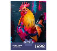 Rompecabezas De 1000 Piezas para Adolescentes Colorful Rooster Rompecabezas para Adultos Juego Práctico Pero Divertido Y Humorístico Regalos para Reducir El Estrés 52x38cm/1000pcs