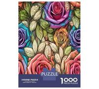 Rompecabezas De 1000 Piezas para Adolescentes Colorful Rose Wall Art Rompecabezas para Adultos Juego Práctico Desafío Difícil Difícil Y Desafiante 38x26cm/1000pcs