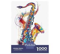 Rompecabezas De 1000 Piezas para Adolescentes Colorful Saxophone Art Print Rompecabezas para Adolescentes Juego Familiar Mejora La Memoria Cumpleaños Y Navidad 70x50cm/1000pcs