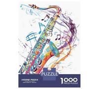 Rompecabezas De 1000 Piezas para Adolescentes Colorful Saxophone Music Art Print Rompecabezas para Adultos Juguetes DIY Desafío Difícil Regalos para Amigos Y Familiares 70x50cm/1000pcs