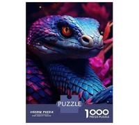 Rompecabezas De 1000 Piezas para Adolescentes Colorful Snake Art Print Rompecabezas para Adultos Juguete Decoración De Pared Decoración Perfecta Regalos Y Cumpleaños Únicos 70x50cm/1000pcs