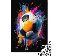 Rompecabezas De 1000 Piezas para Adolescentes Colorful Soccer Ball Art Rompecabezas para Adolescentes Juego Práctico para Mejorar La Memoria Regalos Y Cumpleaños Únicos 38x26cm/1000pcs