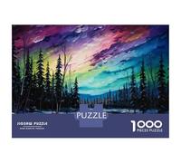 Rompecabezas De 1000 Piezas para Adolescentes Colorful Winter Landscape Painting Rompecabezas para Adolescentes Juego De Ingenio Mejora La Memoria Diversión En Casa Actividades, 38x26cm/1000pcs